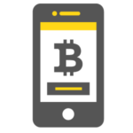 smartphone con logo bitocin